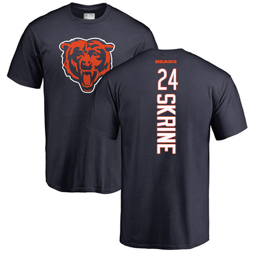 Chicago Bears Men Navy Blue Buster Skrine Backer NFL Football #24 T Shirt->chicago bears->NFL Jersey